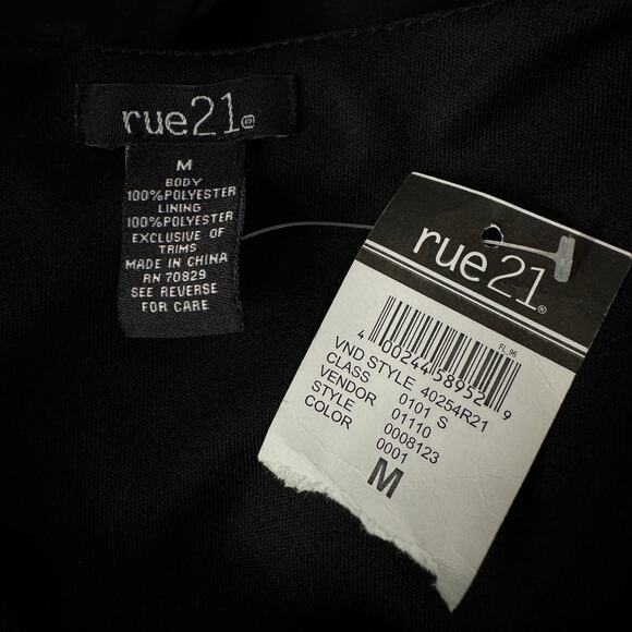 RUE 21 Medium Romper Floral Surplice V-Neck Lined Cutout Long Sleeves Multicolor - Picture 6 of 7